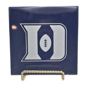 Duke Football Blue White Ceramic Tile 6x6"